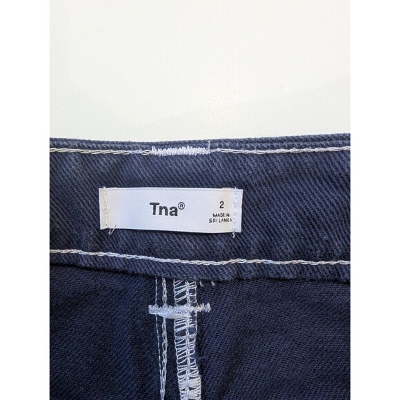 Aritzia TNA Admiral Dark Blue Greenwich Pant High-Rise Carpenter Jeans Size 2 - Picture 3 of 14